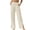 ☪279-Beige, variant on Women's Loose Wide Leg Pants Side Slit High Waist Straight Linen Casual Long Pants - Relaxed Trousers for Office and Travel, Pants for Women