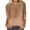 Brown, variant on Ruimatai Women's Casual 3/4 Sleeve Tops Fashion Shimmering Sequins Tee Shirt Womens Crewneck Tunic T-Shirt Basic Tee