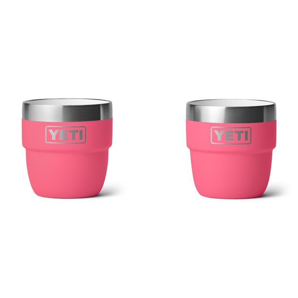 Taza YETI Rambler de acero inoxidable con aislamiento al vacío de 120 ml, paquete de 2