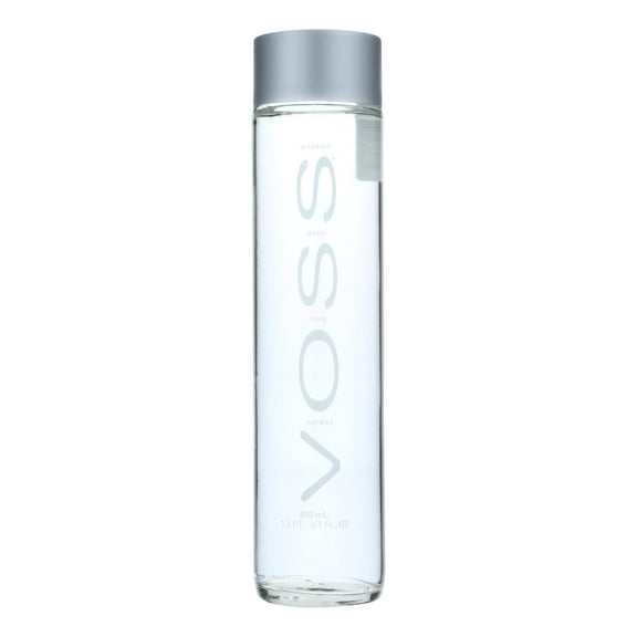 Voss Artesian Still Bottled Water, 800 ml / 27.05 fl oz Glass Bottle