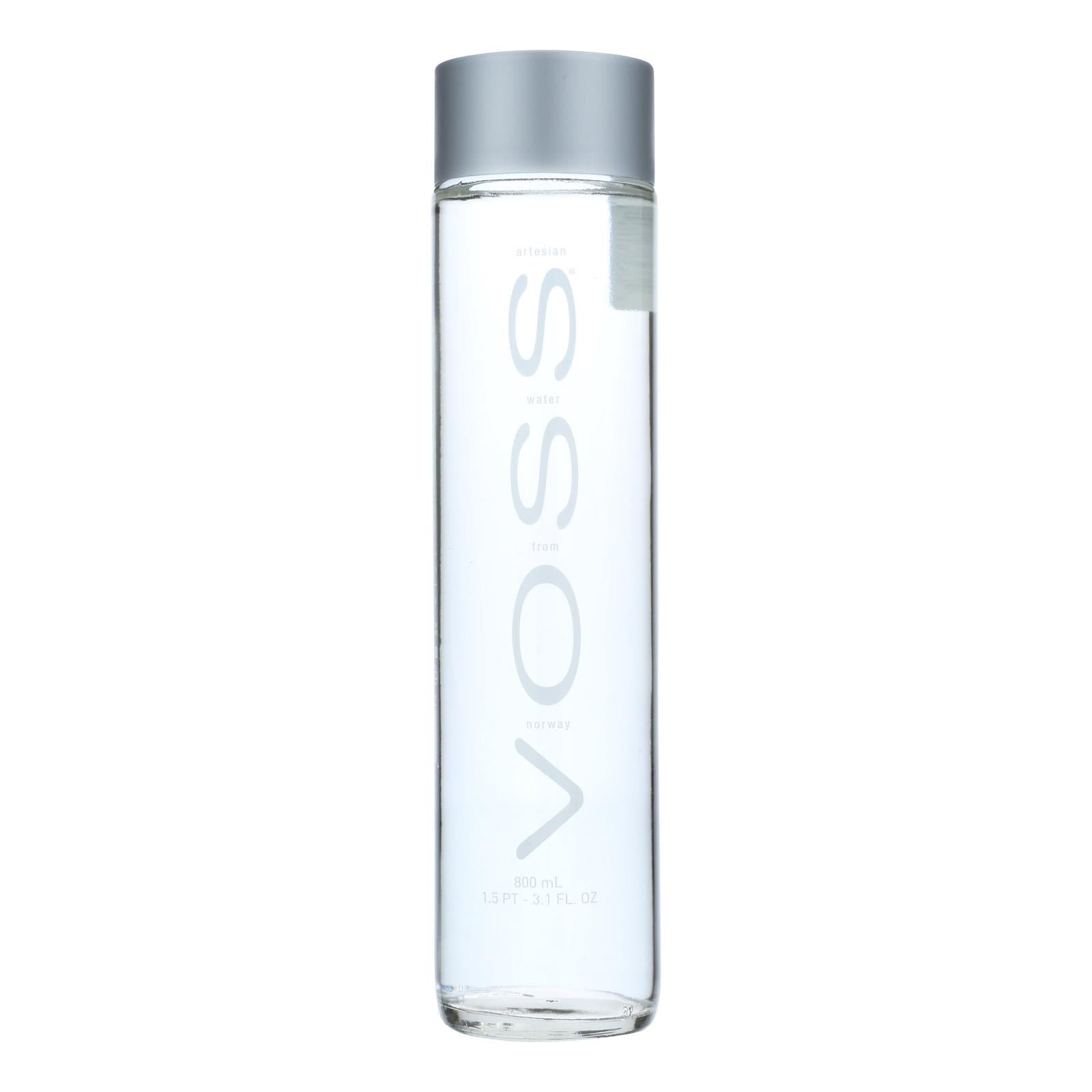 Voss Artesian Still Bottled Water, 800 ml / 27.65 fl oz Glass Bottle