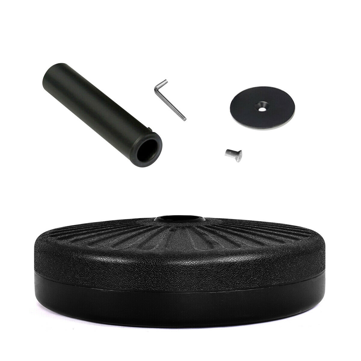 Costway 20 Round 23l Water Filled Umbrella Base Stand Self Filled Patio Furniture Black Walmart Com Walmart Com