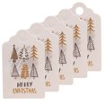 thumbnail image 4 of 100 Uds. Tarjetas de papel de Papá Noel, suministros para fiestas de Navidad, etiquetas Kraft DIY, etiquetas colgantes de papel para envolver Kits de decoración para fiestas 3 árboles blancos Yuarrent HA001764-02, 4 of 6
