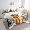thumbnail image 3 of Homewish Kawaii Golden Retriever 7pcs Bedding Comforter Set,Pet Lovers Queen Bedding Sets,Gold Christmas Snowflake Queen Sheet Sets For Girls Boys,Luxury Bedroom Decor Reversible, 3 of 8