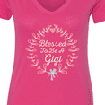thumbnail image 4 of Inktastic Blessed to Be a Gigi Grandma Women's V-Neck T-Shirt, 4 of 5