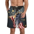 thumbnail image 1 of Balery North American Bald Eagle1 Traje de Baño Estilo Hawaiano para Hombre, Shorts de Secado Rápido con Bolsillos-Small, 1 of 6