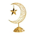 thumbnail image 4 of balikha Moon Star Ornament Tabletop Decor Iron Ideal Gift for Eid Party Decor, Ramadan Art, Ramadan Decoration for Home Decor Bedroom Gold, 4 of 9