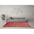 thumbnail image 3 of Ahgly Company Indoor Square Oriental Red Industrial Area Rugs, 4' Square, 3 of 4