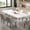 79" White Marble, variant on 71" Industrial Dining Table for 6, Wooden Long Dinner Table with Mortise Tenon Design, Kitchen Table with Sturdy Metal Legs, for Dining Room Home Office Living Room, White