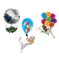 thumbnail image 3 of Adornos colgantes para coche con globos coloridos colgantes decorativos Gato blanco, 3 of 5