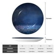thumbnail image 2 of Kdxio Retro Blue Glitter Bone China Decorative Plate Ceramic Decorative Plate for Home Office Wall Stand Decorative Plates for Home Bedroom-10in, 2 of 6