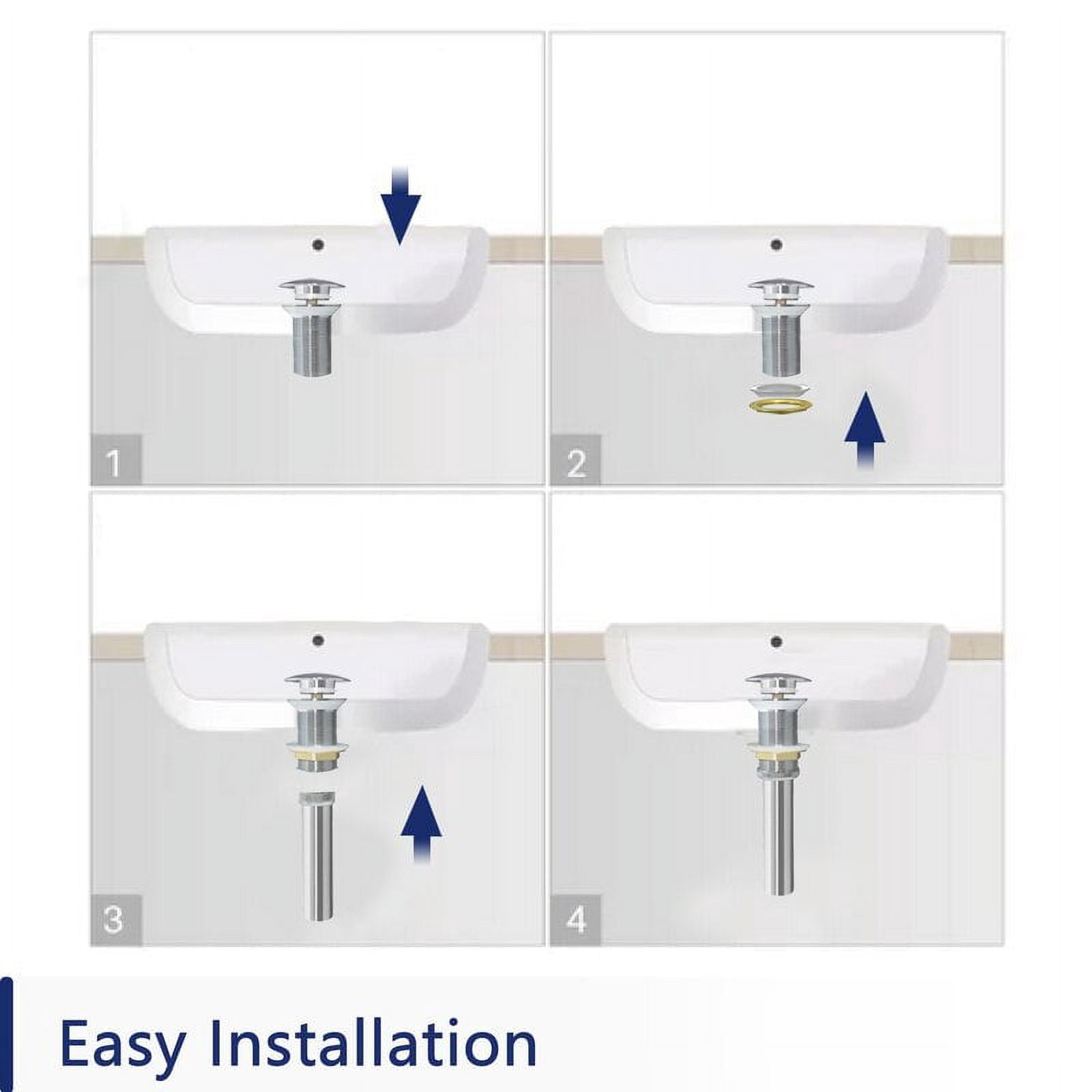 DeerValley DV-1D611 Bathroom Sink Drain Vessel Sink Vanity Pop-Up Drain Stopper With Overflow