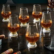 Oakmont Custom Glencairn Whiskey Tasting Glasses, Set of 6