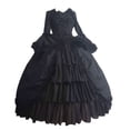 thumbnail image 1 of Disfraz gótico medieval Minnieouse Auténtico vestido Disfraces negro XXL, 1 of 5