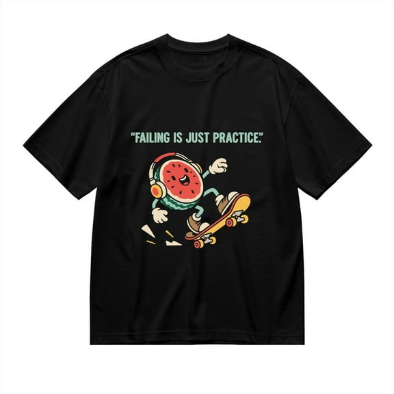Black T Shirts for Men, Skateboarding Watermelon, Graphic Mens Graphic Tees, 24827541,S