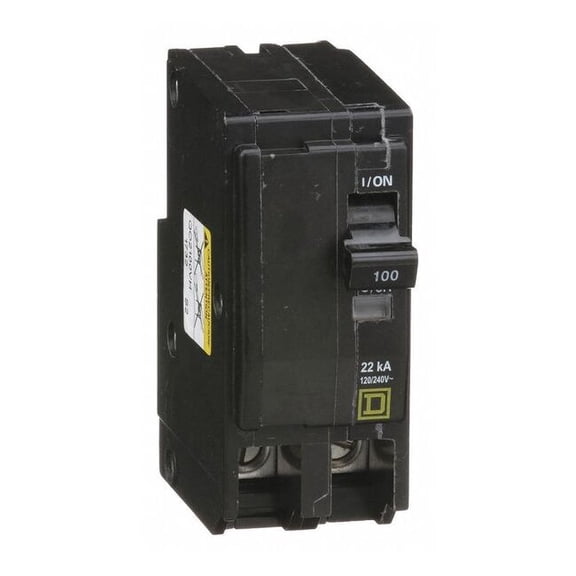 Square D Circuit Breaker,100A,Plug In,120/240V,2P QO2100VH