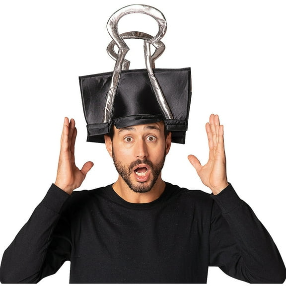 Rasta Imposta Adult Binder Clip Hat Costume - Size One Size Fits Most - Black