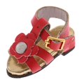thumbnail image 1 of Zapatos De La Sandalia Del Tobillo De La Correa De La Flor De La PU Para El Equipo De Las Muñecas De 1/6 BJD rojo Sunnimix BJD Dolls Shoes, 1 of 8