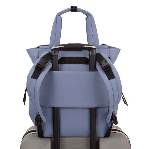 NoJo Diaper Bag Tote and Backpack For Parents, 8 Pockets - Blue Bell