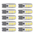 thumbnail image 3 of 10pcs 12v White Silicone Housing T10 194 W5W T10-5050-6SMD Canbus Automotive LED Signal Lights W5W T10 194 168 W5W COB 4SMD LEDs, 3 of 5