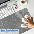 thumbnail image 2 of White Line Gray Bottom Mountain Terrain Map pad Mousewaterproofwashable Line Series for Office Home Work GamingmousematRubber Base Mousepad with Stitched Edges 31.5x11.8inches, 2 of 7