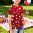 thumbnail image 6 of CCRFTGI 250th Anniversary Usa Shirt for Kids Boys Girls Size 10-12 Patriotic Casual 4th Of July American Flag Stars Outfits July 4th Celebration Summer Shirts 1776 T-Shirts Wine 7-8 Years, 6 of 7
