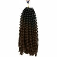 thumbnail image 3 of 3 Pack Spring Twist Braids 8" Ombre Colors Crochet Braids Synthetic Braiding Hair Extensions Pre-twisted Spring Twists Mini Passion Twist Fluffy Twist Hair 8inch 110g (30strands/pack), 3 of 7