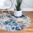 thumbnail image 1 of Rugs.com Gossamer Collection Rug – 5 Ft Round Navy Blue Medium Rug Perfect For Kitchens, Dining Rooms, 1 of 9