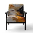 thumbnail image 4 of Designart "Mystic Spirals in Orange and Black I" Orange Abstract Spirals Upholstered Accent Chair - Modern Arm Chair For Bedroom, 4 of 5