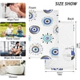 thumbnail image 3 of SKYSONIC Hand Towels Doodle Evil Eye 2 PCS, Cotton Bath Towels Drying Face Hands Body ,Absorbent Lightweight Washcloth for Bathroom Ktichen Travel Gym, 16"×28", 3 of 7