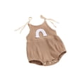 thumbnail image 4 of goowrom Baby Romper, Rainbow Patterns U-Neck Sleeveless Bodysuit, 4 of 8