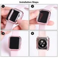thumbnail image 6 of BRADCET 1/3Pack Bling Cover for Apple Watch Case 41mm 40mm 38mm 42mm 44mm 45mm Women, Shockproof Hard PC Full  Diamond Bumper Case for iWatch Series 8 7 SE 6 5 4 3 2 1 Accessories, 6 of 13