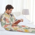 thumbnail image 5 of KLL Butterfly Sleepwear Mens Flannel Pajamas,Long Cotton Pj Set, 5 of 7