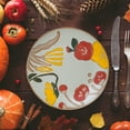 thumbnail image 5 of Hearth & Gear Hand Painted Ceramic Plate Unique Earthenware Dinnerware For Home Décor Or End Table Mats round Plaid Fabric Charger round Dinner Table Set for 5 Dining Table with Storage Set for 4, 5 of 5