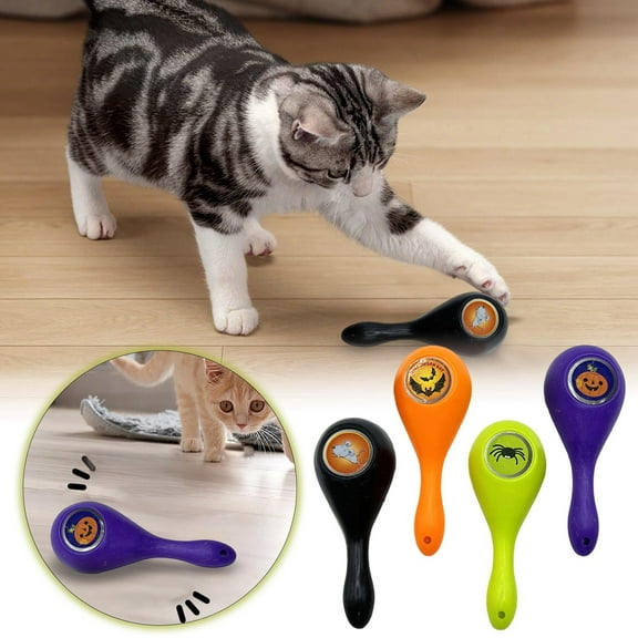 Halloween Cat Toys Interactive Noise Maker Shaker Pet Plaything For Indoor Stimulating Squeaky Plastic Teaser Practical
