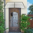 thumbnail image 2 of 80"x40" Window Door Awning Canopy, Polycarbonate Cover Entry Door Outdoor Window Awning Exterior, UPF 50+, Front Door Overhang Awning for Sun Shutter Silver & Gray, 2 of 15