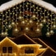 thumbnail image 5 of Cortina de luces navideñas con forma de copo de nieve para decoración de fiestas en casa, 16 copos de nieve, 80 mini luces LED de 11,5 pies, cadena de luces para decoración navideña., 5 of 7