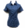 thumbnail image 2 of Womens Stretch Woven Button Down Short Sleeve Shirt, 2 of 8