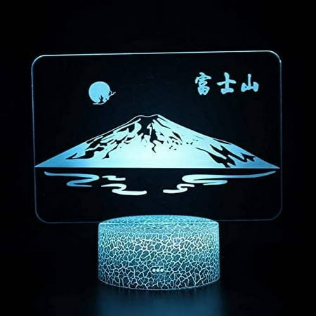 

Mount Fuji 3D Night Light 3D Illusion Lamp 16 Color Change Decor Lamp with Remote Control for Living Bed Room Bar Gift Toys - Gifts for Kids and Room Decor