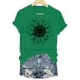 thumbnail image 5 of Sgkm T Shirts For Women Sunflower Graphic Tees Shirts Casual Cute Short Sleeve Tops, 5 of 7