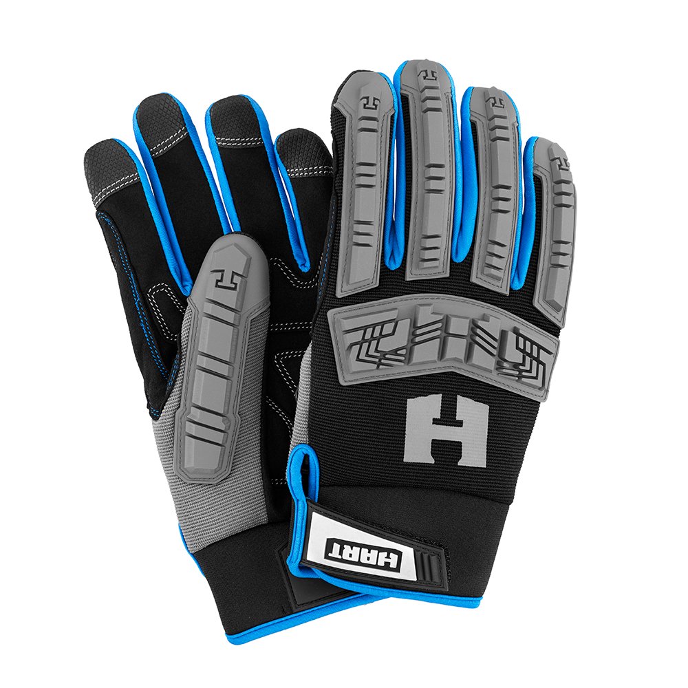 HART Pro Impact Work Gloves, 5Finger Touchscreen Capable, Medium