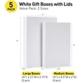 thumbnail image 2 of 5 Pack White Gift Boxes with Lids, Assorted Sizes(3 Boxes 14", 2 Boxes 16") Strong Cardboard Shirt Boxes for Christmas, Birthdays, Weddings & Presents, 2 of 4