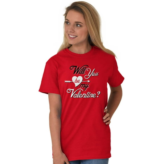 Be My Valentines Day Heart Love Women's Graphic T Shirt Tees Brisco Brands M
