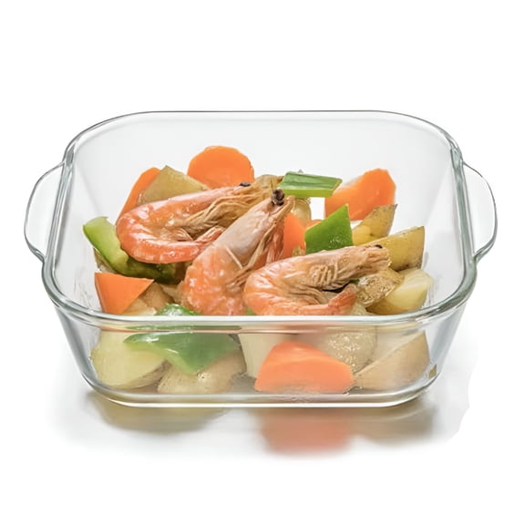 ACDANC Mini 4.5X4.5Inch Square Glass Baking Dish for Oven,10Oz Square Cake Pan Glass Casserole Dishes for Oven