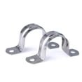 thumbnail image 1 of 20pcs Pipe Strap Clamp 304 Stainless Steel Pipe Clips U Shaped Pipe Straps Saddle Clip Two Hole, 1 of 5