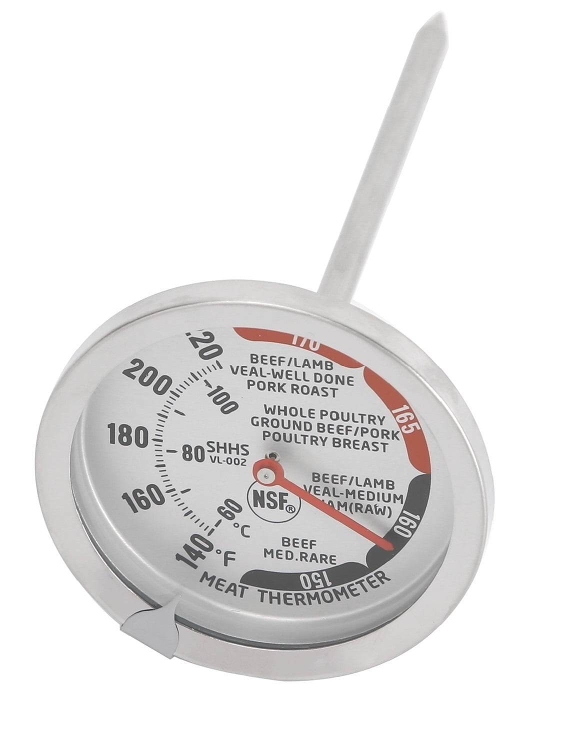 Mainstays Stainless Steel Meat Thermometer, Oven Thermometer with Dial Thermometer