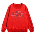 thumbnail image 4 of Weebloom Cute Hoodies for Girls Fashion Casual Crew Neck Headless Long Sleeved Printed Top Girls Sweatshirt Hoodie 6-7 Years Red, 4 of 4