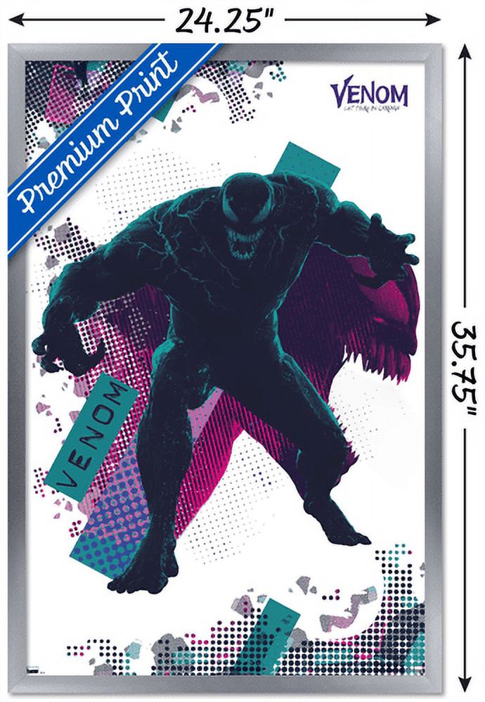 Marvel Venom: Let There be Carnage - Dots Wall Poster, 22.375" x 34", Framed