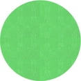 thumbnail image 1 of Ahgly Tapis Rond Lavable en Machine Intérieur Transitionnel Vert Néon, 7 Pieds Rond, 1 of 7