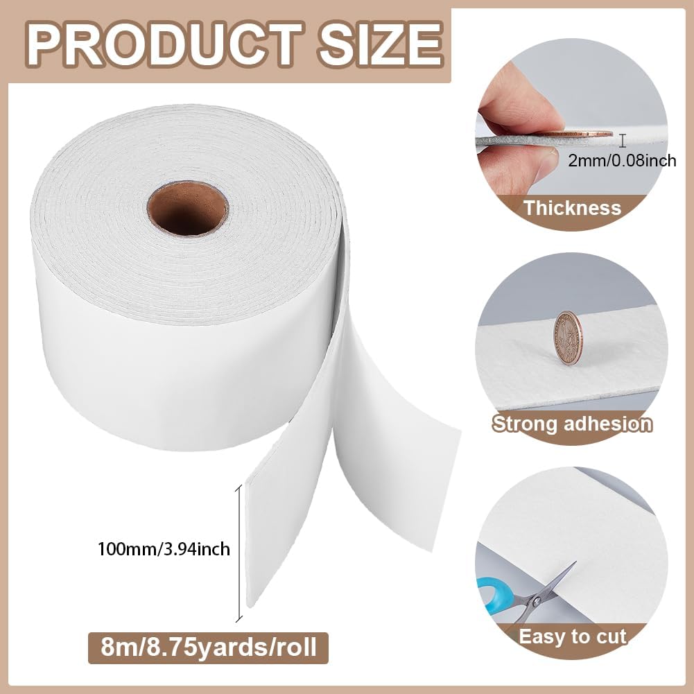Self-adhesive Polyester Fabric for DIY Sewing Crafts Patchwork School Projects Black 100x2mm about 8m/roll